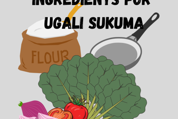 ingredients for Ugali Sukuma