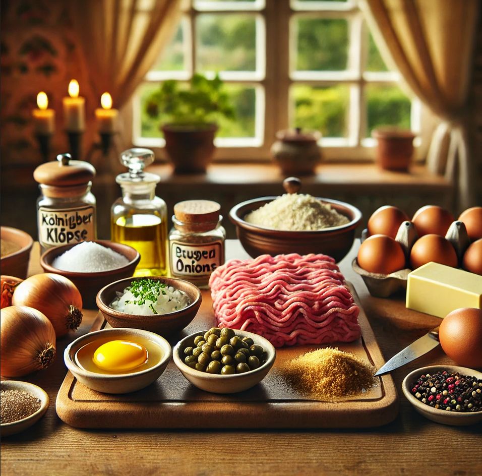 a table with various ingredients on it